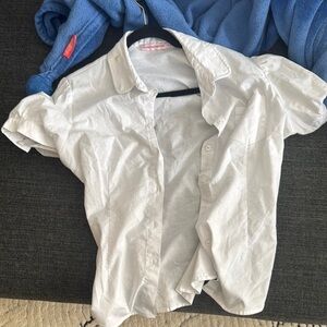 White Cotton Button Down Shirt Formal Style